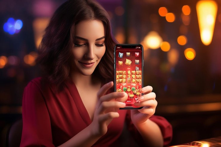 Blueprint Gaming slot interface on loopy mobile app showing game selection menu