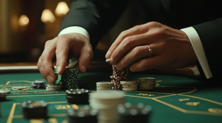 Dealer hand showing Free Bet Blackjack rules displayed on loopy live table screen